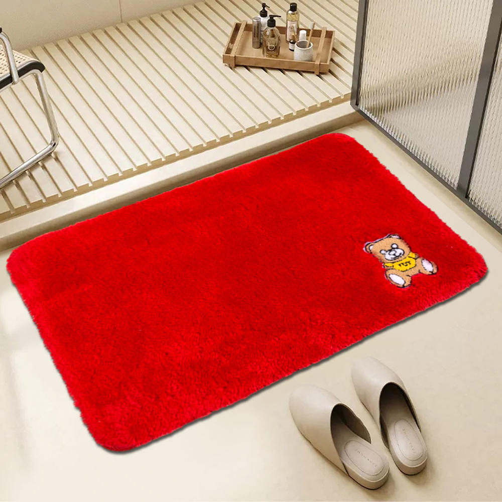 Alfombra de baño de terciopelo de hilo brillante